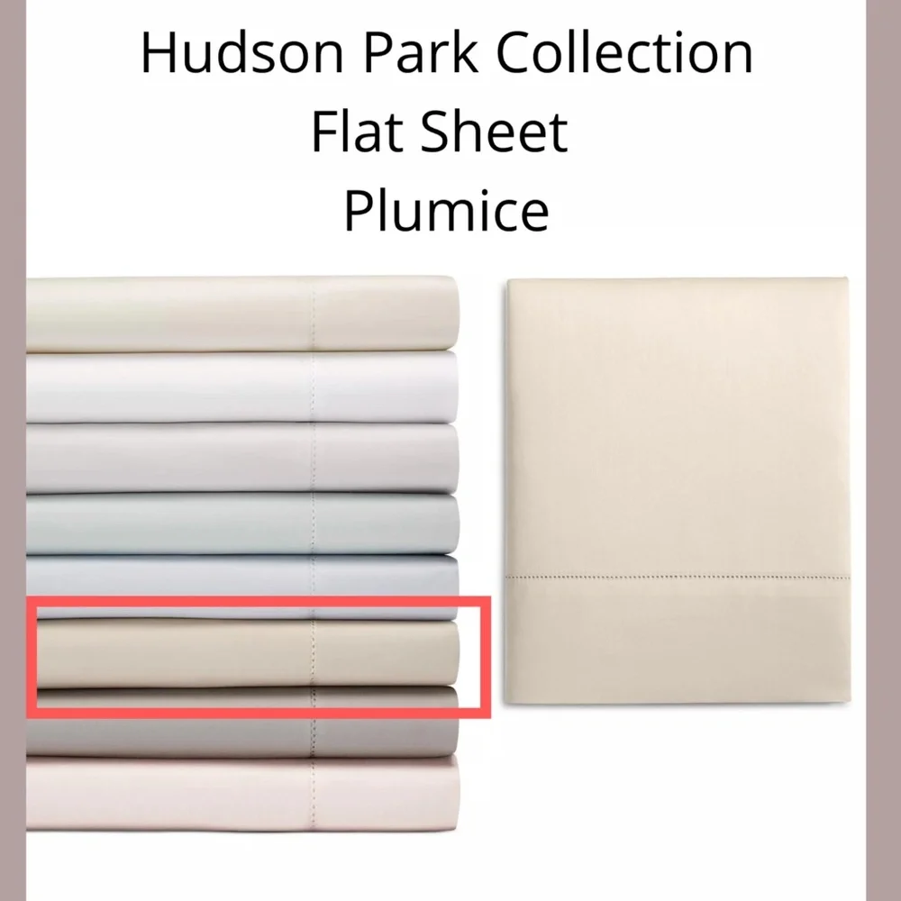 NIB‎ [ King ] 600TC Cotton Flat Sheet for Hudson Park in Plumice